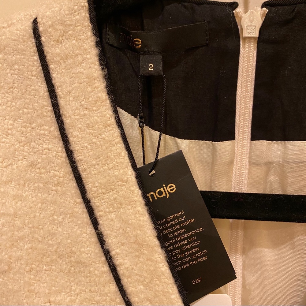 🎀SOLD🎀Maje Rosine Tweed Long Sleeve Mini Dress - Picture 7 of 8